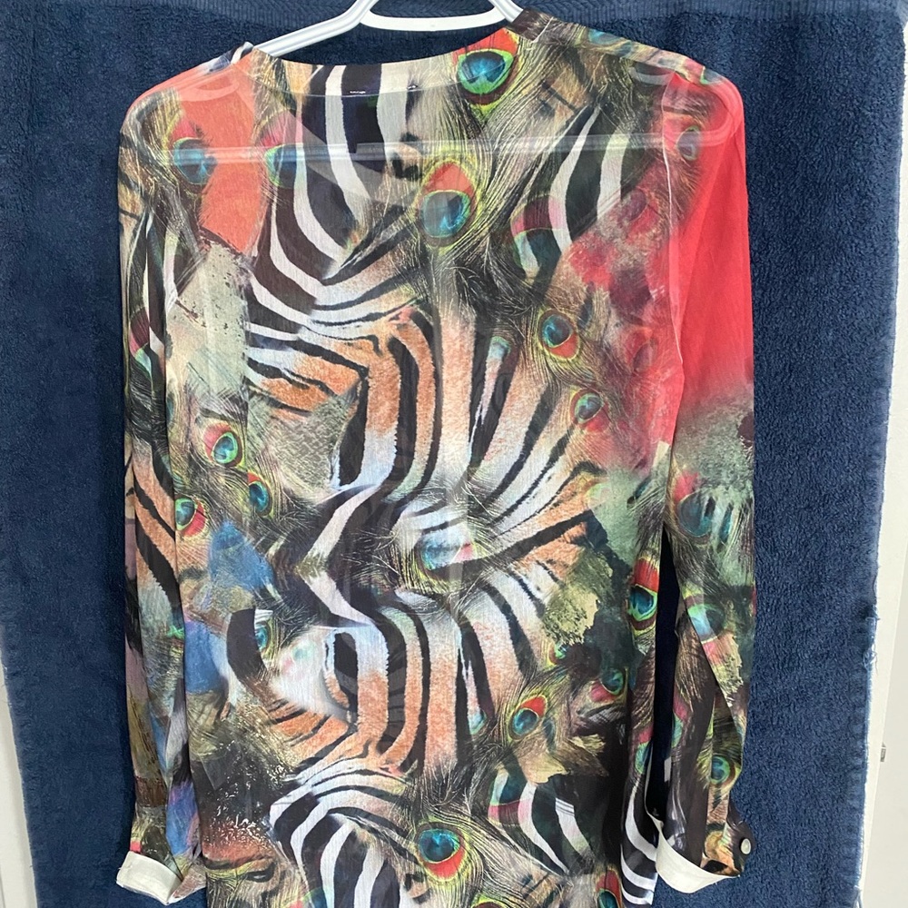 Tricotto top - colourful and flowy. Size xs fits s